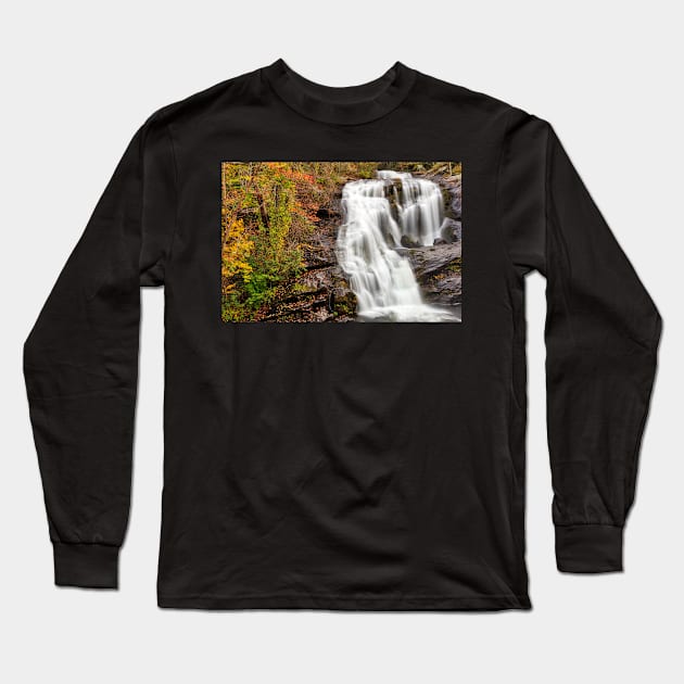 Bald River Autumn Falls Long Sleeve T-Shirt by somadjinn